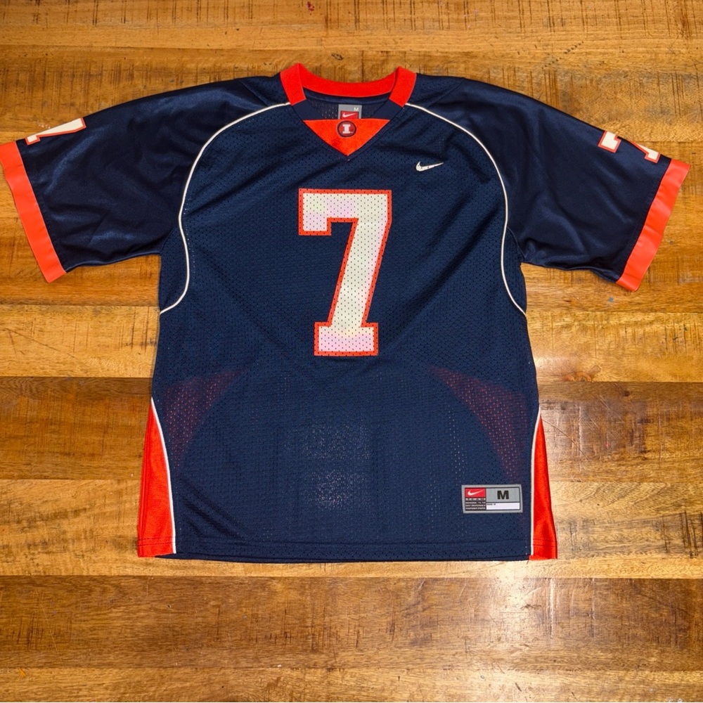 Vintage Nike iIllinois Fighting Illini Jersey Youth M #7
